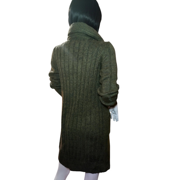 Derek Heart Womens Long Draped Sweater Blue & Green Size Medium - Picture 5 of 16